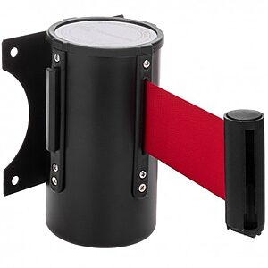 Cassette de Pared Negro con cinta retractil de 2 metros