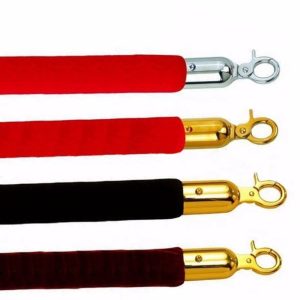 Cordon de Chenille (Terciopelo) Rojo Negro